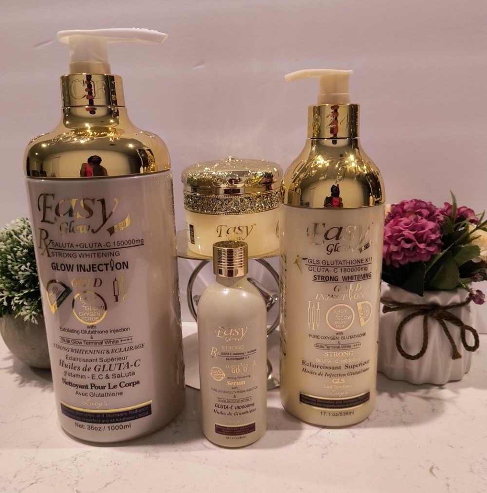 4in1 Easy Glow Body Lotion+ Shower Gel+ Serum + Face Cream Skin Polishing Set